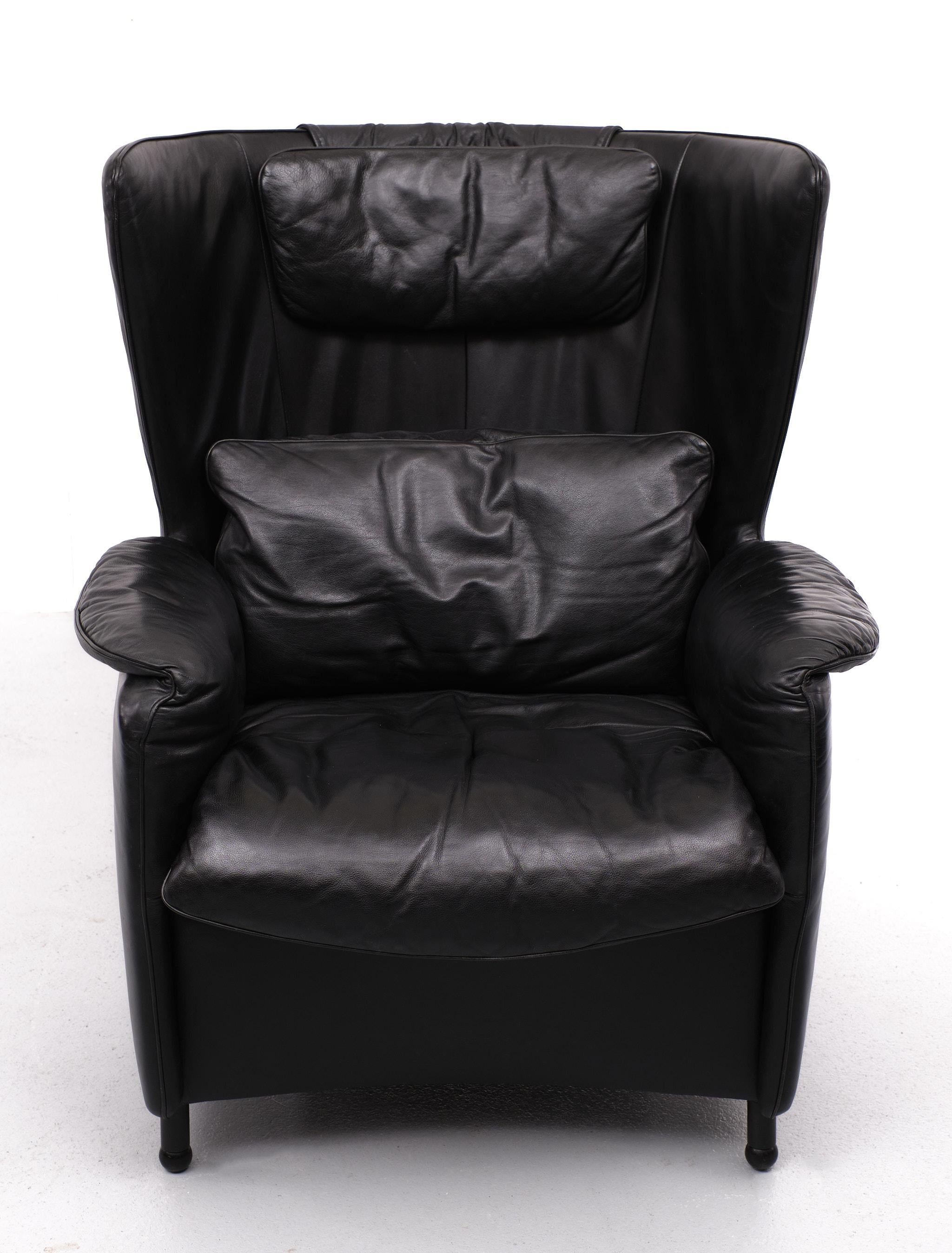 De Sede DS 23 Lounge Wing Chair and Ottoman, 1980s  7