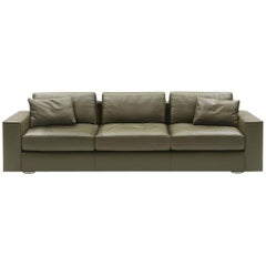 De Sede Ds-247 Three-Seat Sofa in Olive Upholstery by Gordon Guillaumier