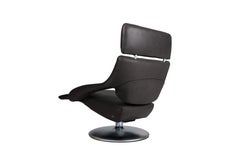 De Sede DS-255 Armchair in Black Leather Upholstery by De Sede Design Team