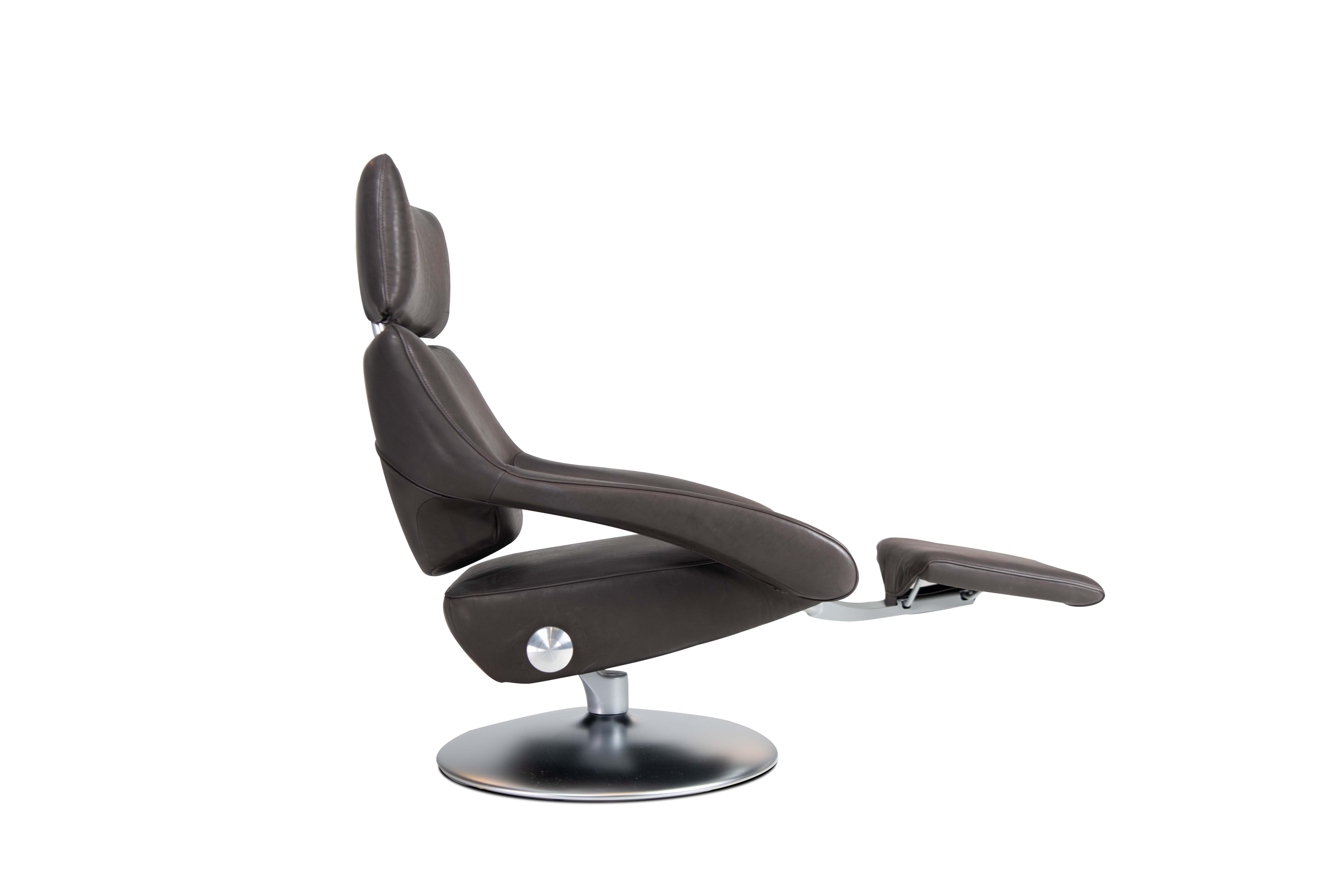 De Sede fauteuil DS-255 avec appui-tête en tissu noir par De Sede Design Team Neuf - En vente à Brooklyn, NY
