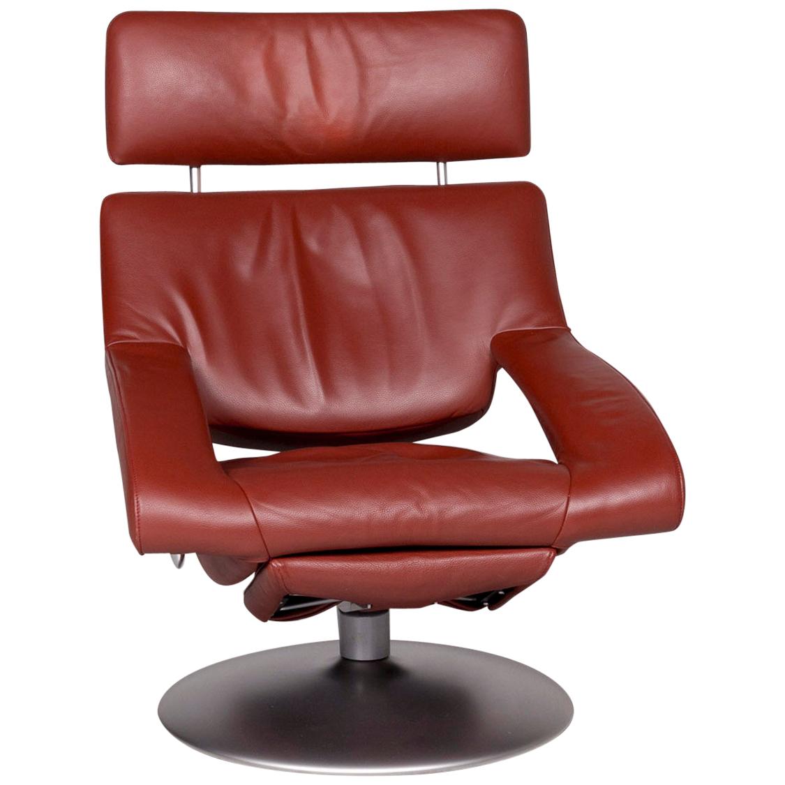 De Sede Ds 255 Leather Armchair Red Incl. Function For Sale