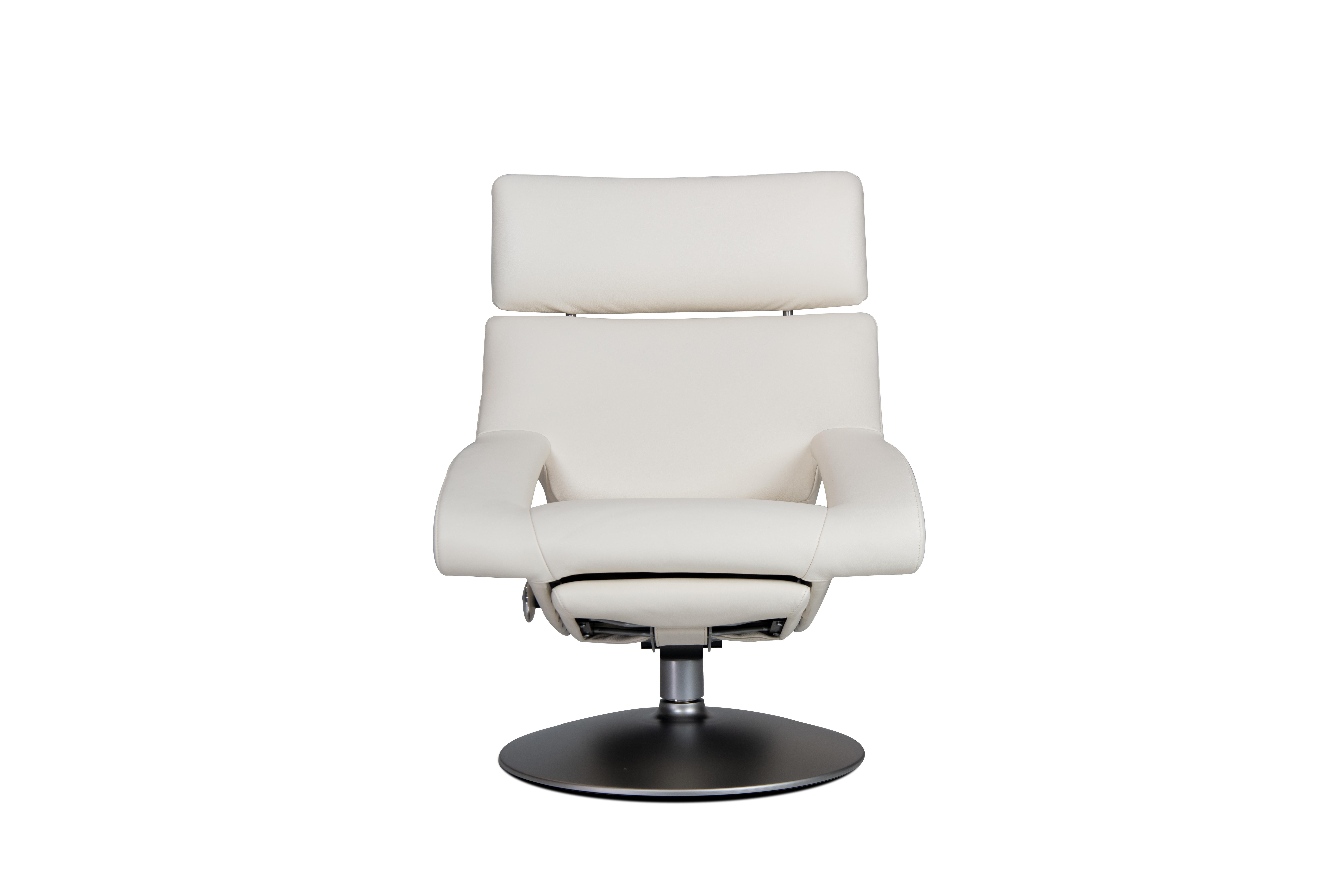 Swiss De Sede DS-255 Low Backrest Armchair in Snow Upholstery by De Sede Design Team For Sale