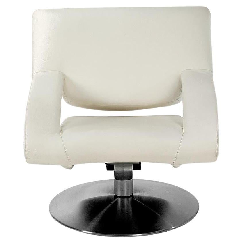 De Sede DS-255 Low Backrest Armchair in Snow Upholstery by De Sede Design Team For Sale