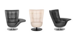 De Sede DS-262/01 Armchair in Perla Upholstery & Swivel Base by Stefan Heiliger