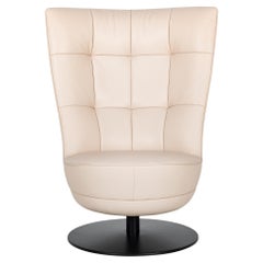 Fauteuil De Sede DS-262/01 en tissu Perla et base pivotante de Stefan Heiliger