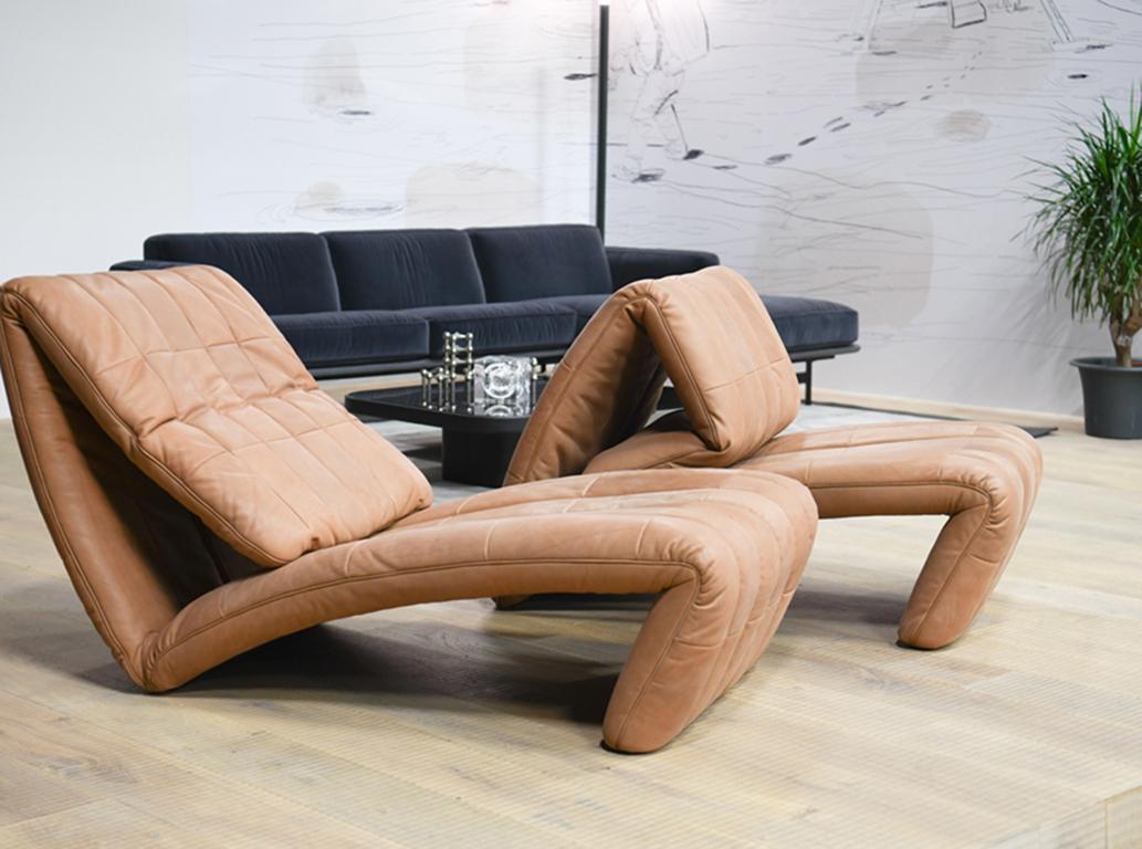 Contemporary De Sede DS-266 Adjustable Recliner in Natural Wot Upholstery by Stefan Heiliger For Sale