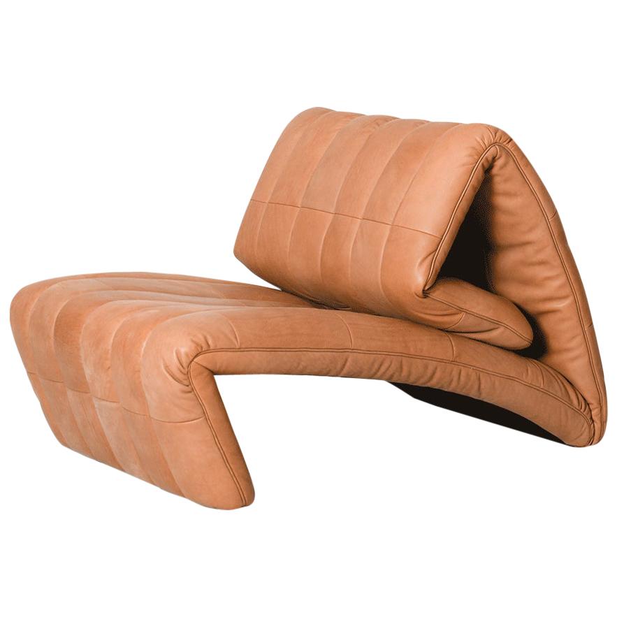 De Sede DS-266 Adjustable Recliner in Natural Wot Upholstery by Stefan Heiliger For Sale