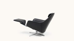 De Sede DS-277 Armchair with Footrest in Black Upholstery by Christian Werner
