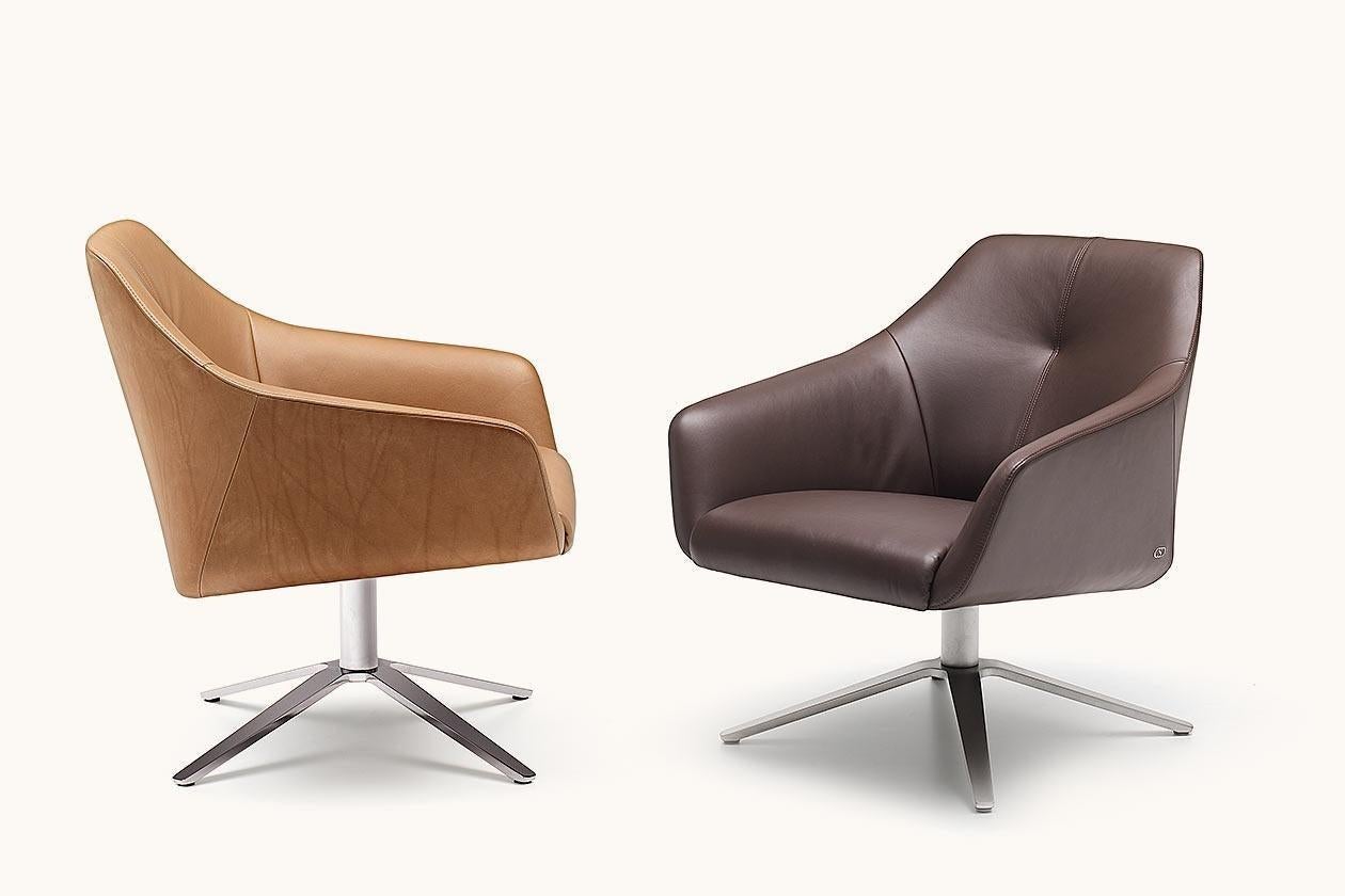 Modern De Sede DS-278 Lounge Chair in Cafe Brown Upholstery by Christian Werner For Sale