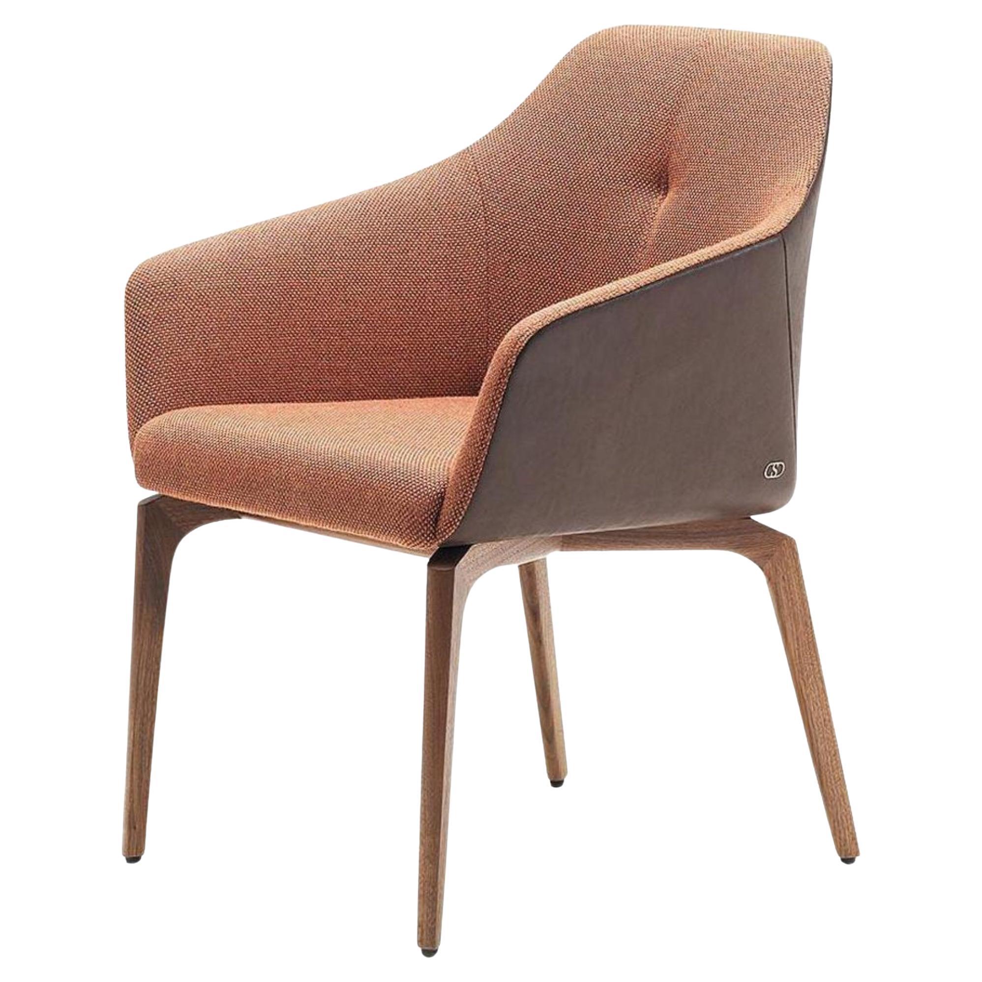 Chaise de salle à manger DS-279 De Sede en tissu d'ameublement et pieds en bois de Christian Werner en vente