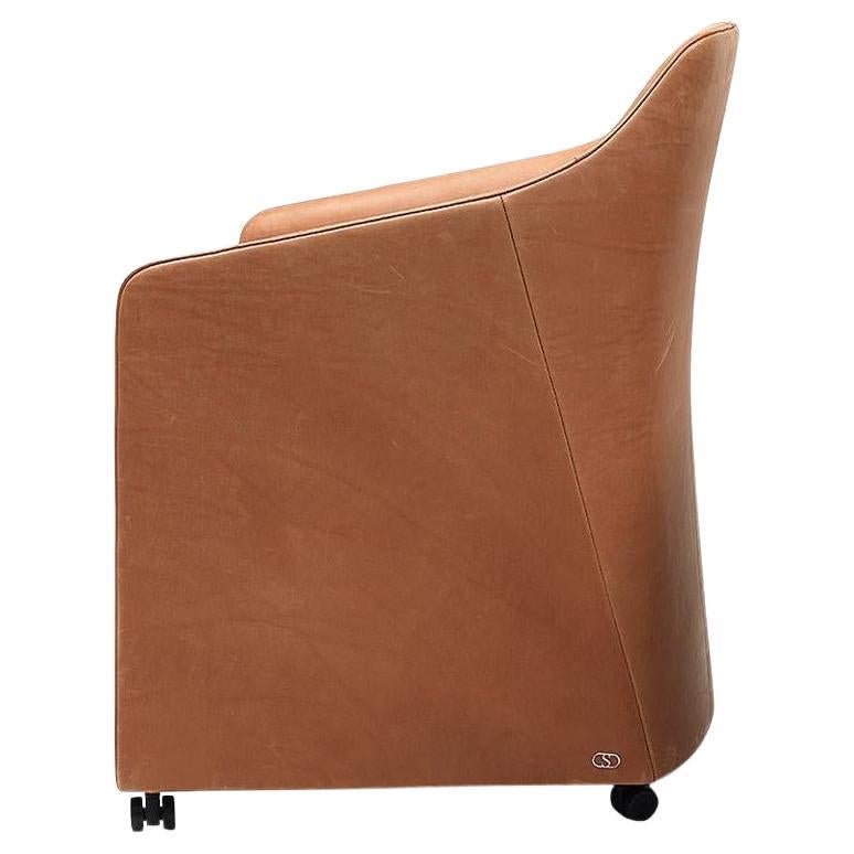 De Sede DS-279 Lounge Chair with Castors in Cuoio Leather by Christian Werner For Sale