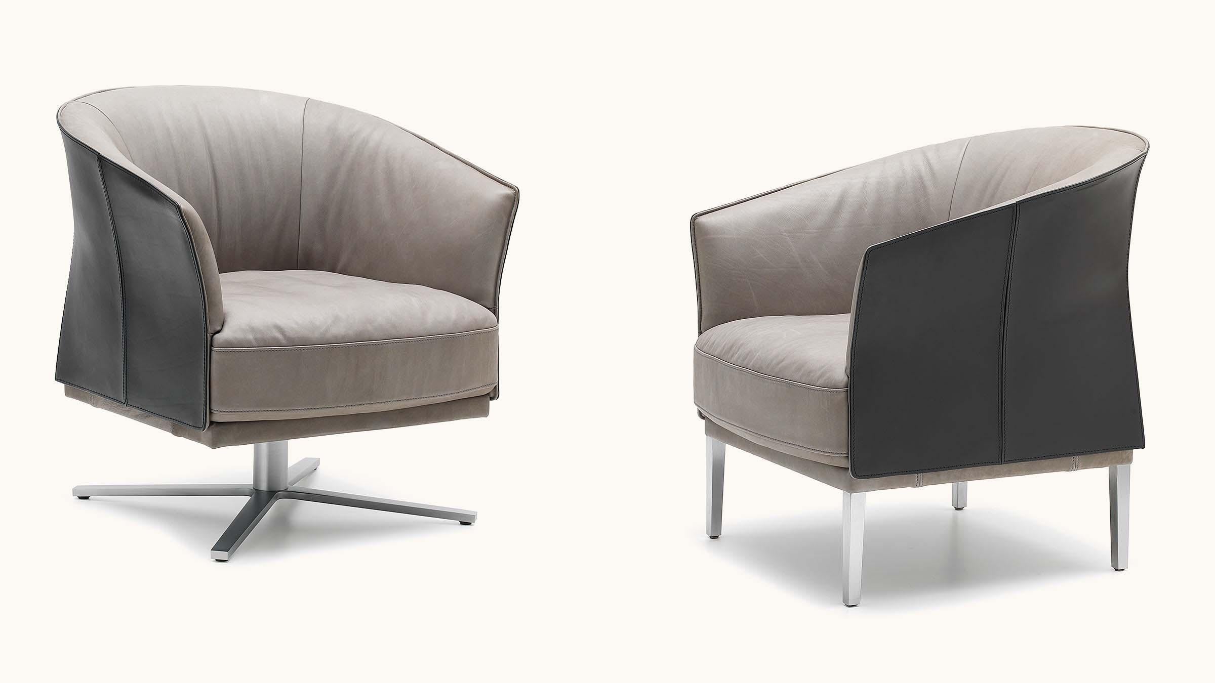 De Sede DS-291 Dreh-Sessel mit Sternsockel aus schwarzem Leder von De Sede Design Team (Moderne) im Angebot