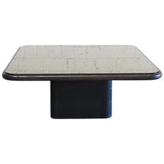 De Sede Ds 3011 Spiegel und Leder Couchtisch, 1970