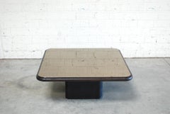 De Sede Ds 3011 Table basse en miroir et cuir, 1970