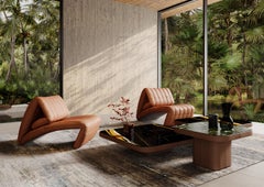 De Sede DS-3011 Set of Three Low Tables upholstered with Leather