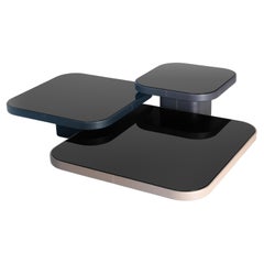 De Sede DS-3011 Set of Three Low Tables upholstered with Leather