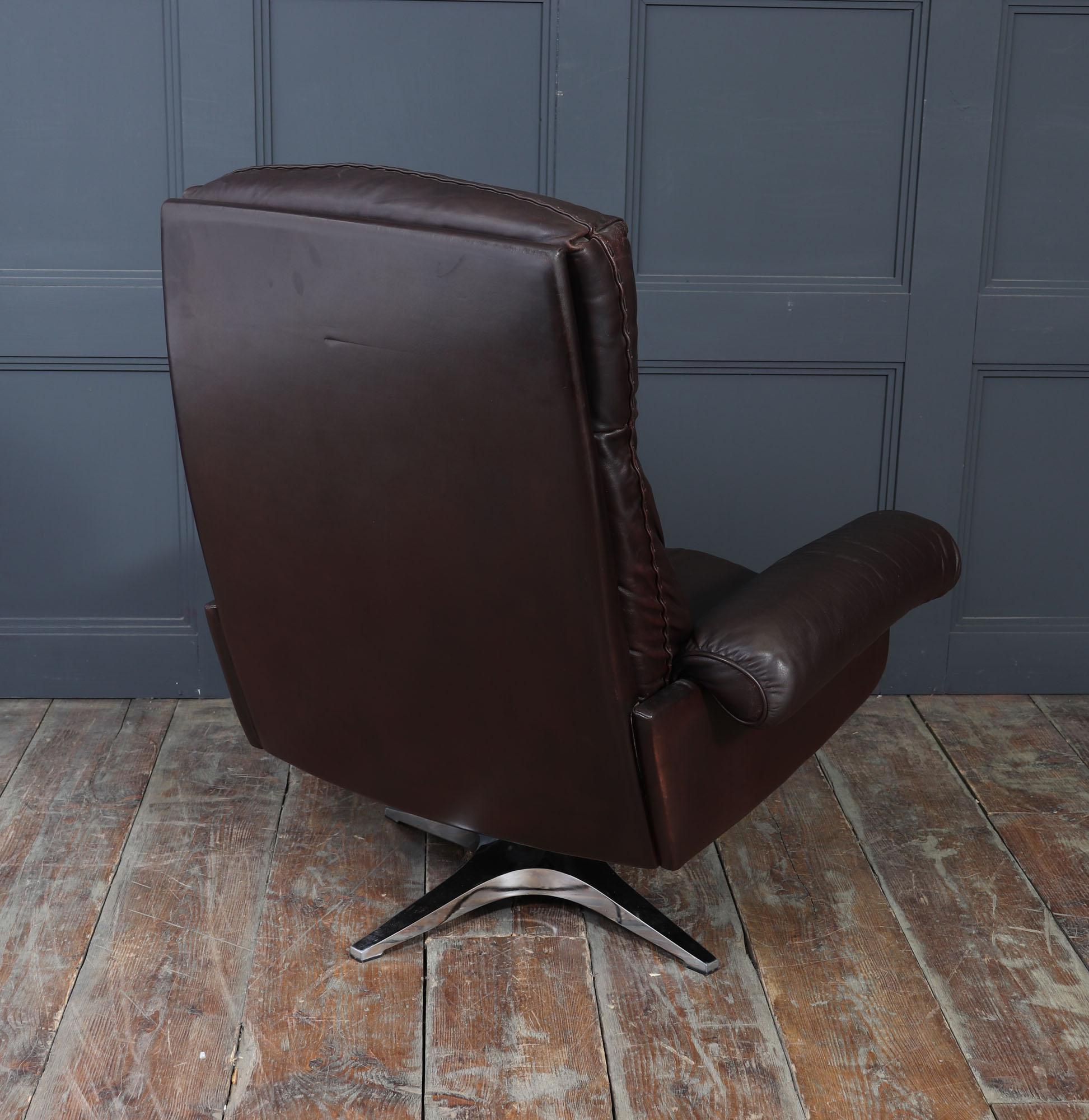De Sede DS-31 Armchair and Footstool in Leather, Switzerland, c.1970s en venta 1
