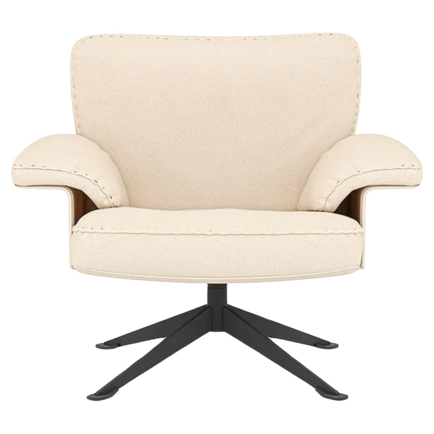 De Sede DS-31 Armchair in Off-White Leather Upholstery by Antonella Scarpitta For Sale