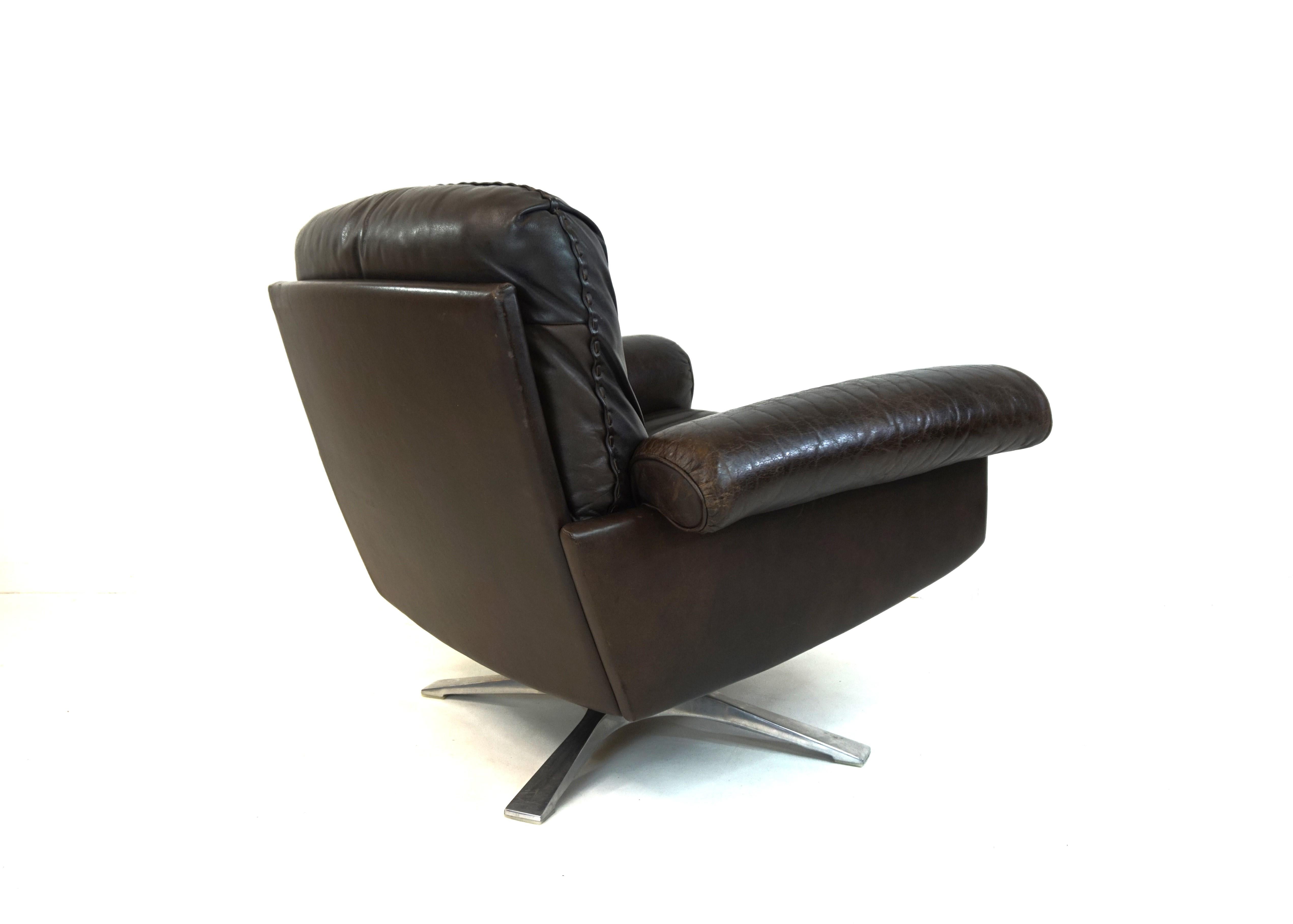 Leather De Sede DS 31 leather lounge chair