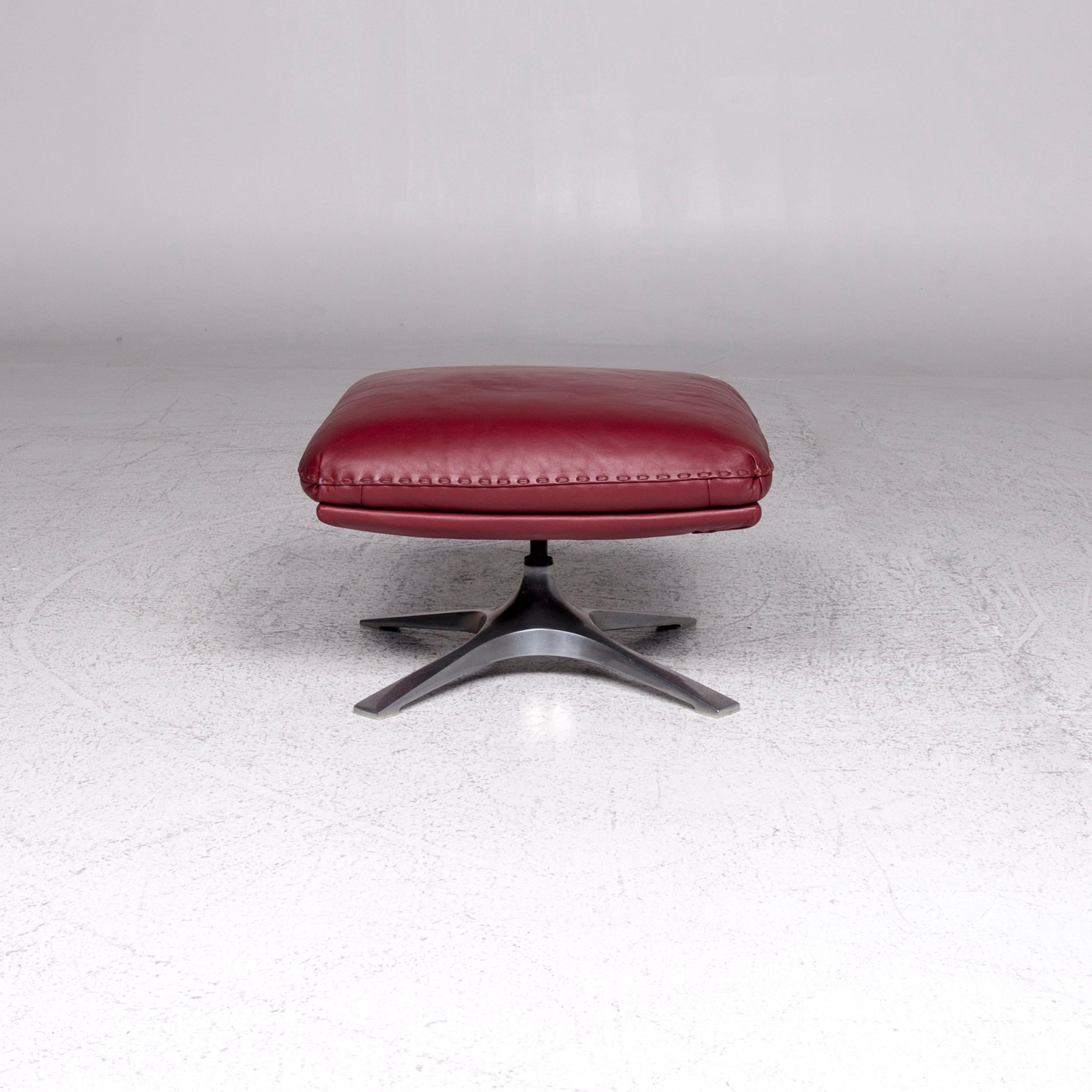 De Sede Ds 31 Leather Stool Red 4