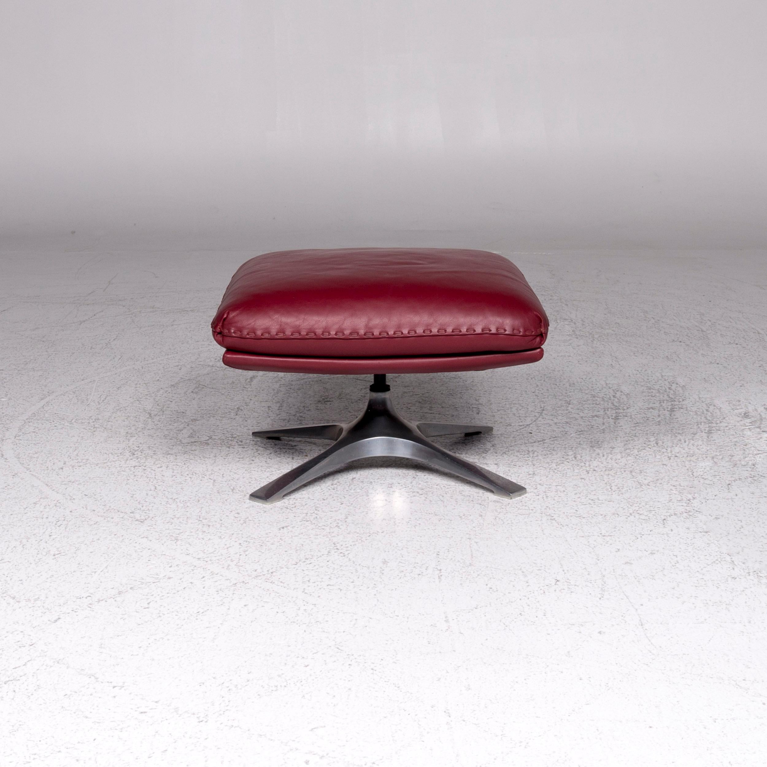 Swiss De Sede Ds 31 Leather Stool Red