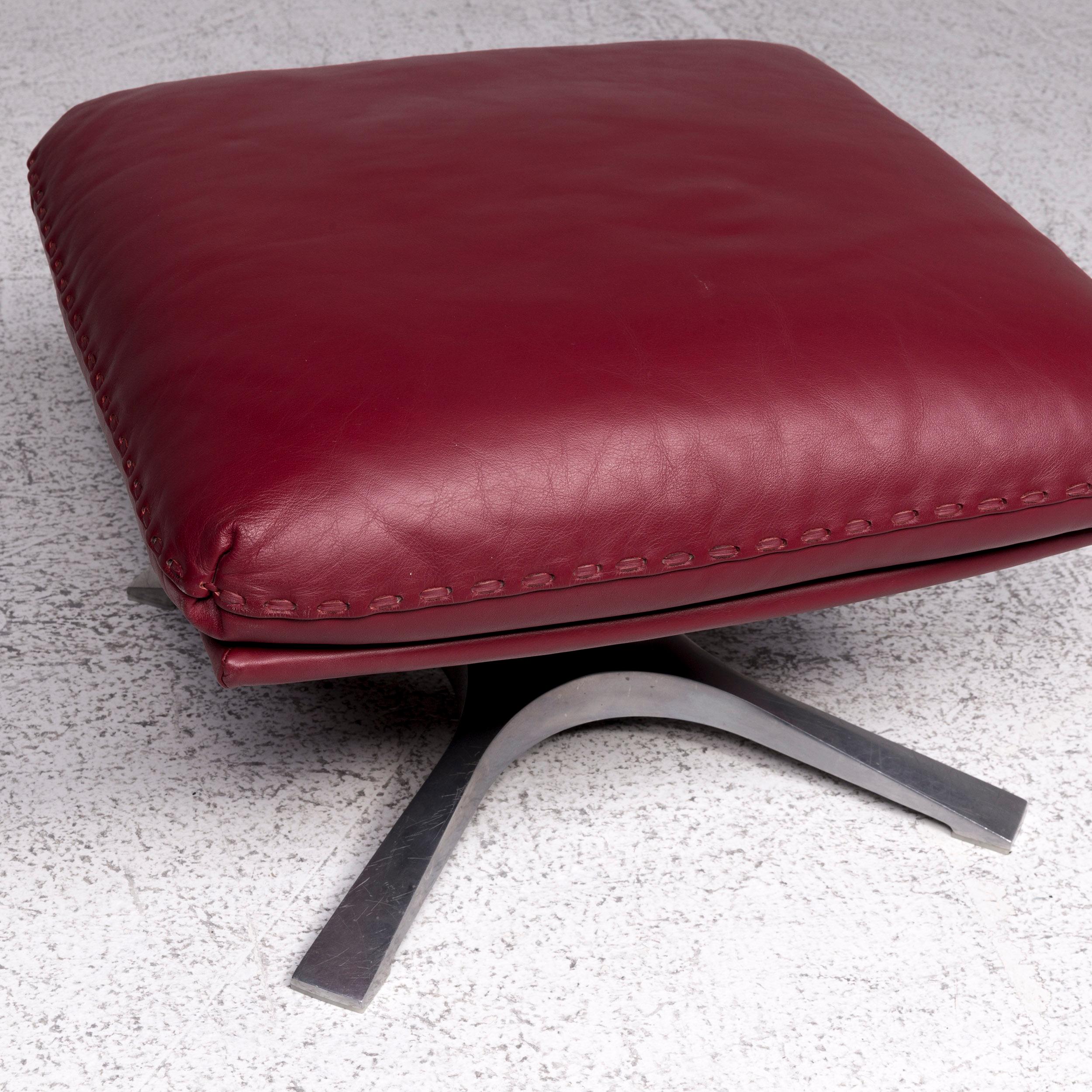 Contemporary De Sede Ds 31 Leather Stool Red