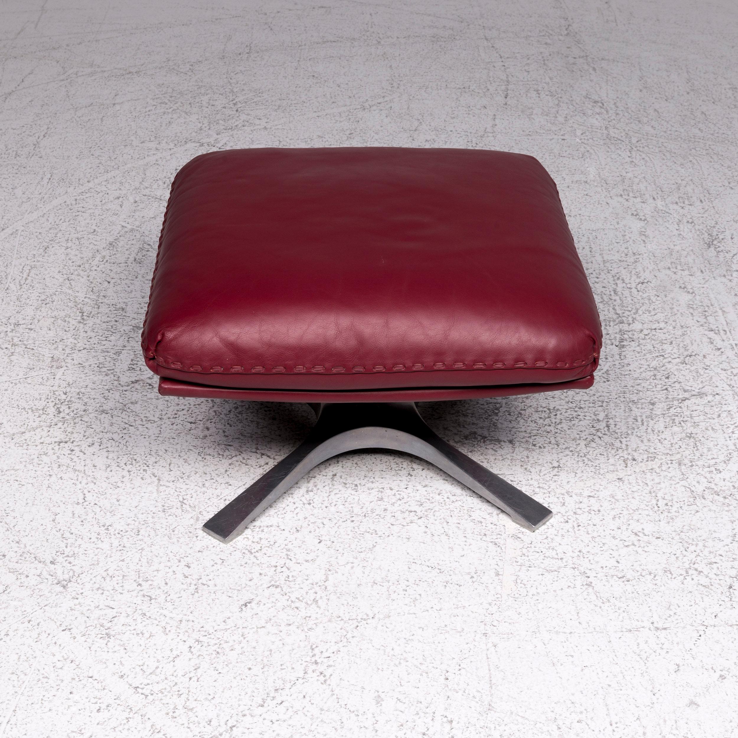 De Sede Ds 31 Leather Stool Red 1