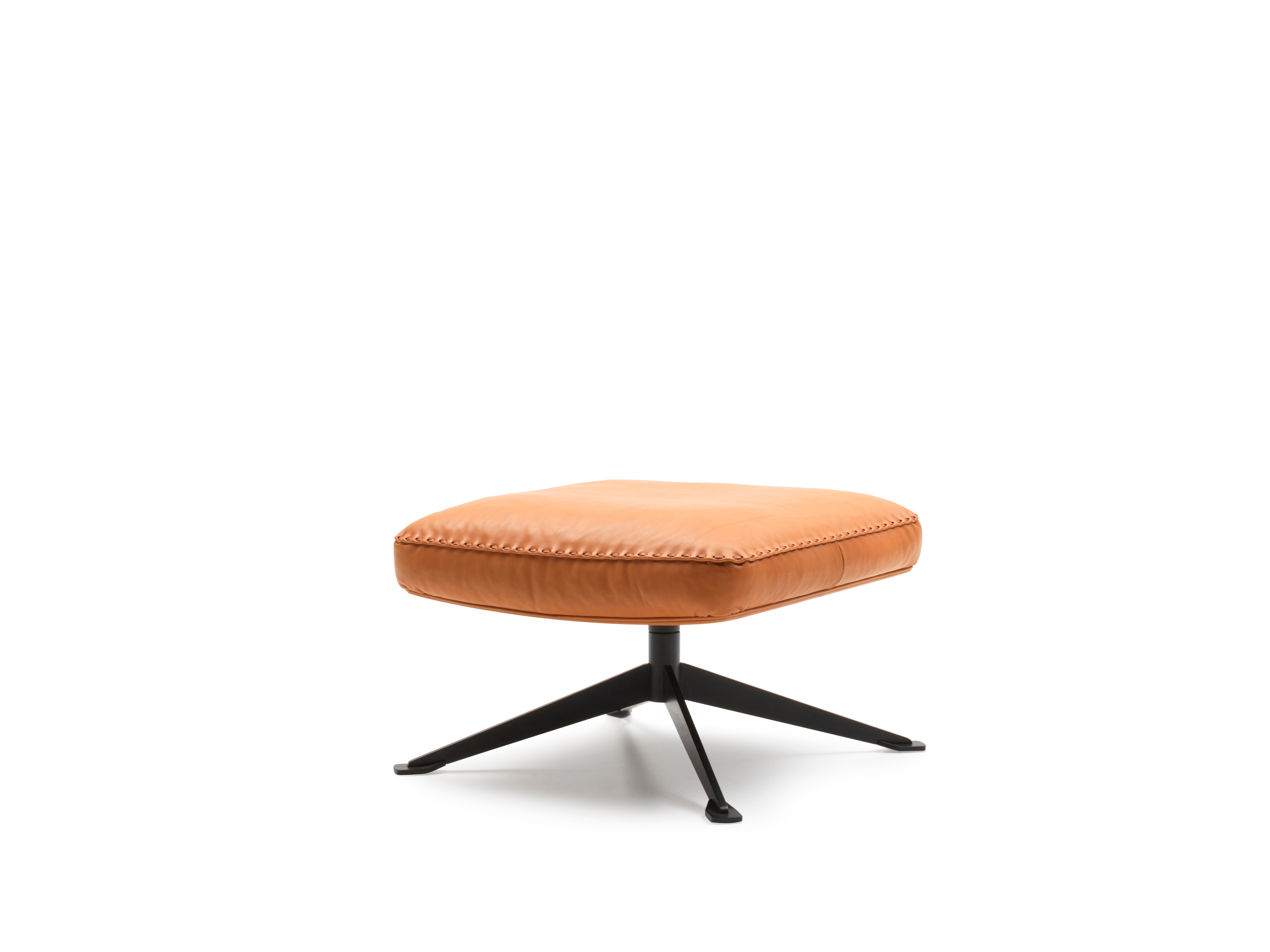 De Sede DS-31 Stool in Teak Upholstery by Antonella Scarpitta For Sale