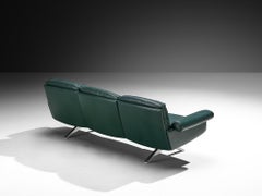 De Sede DS-31 Three Seat Sofa in Deep Green Leather