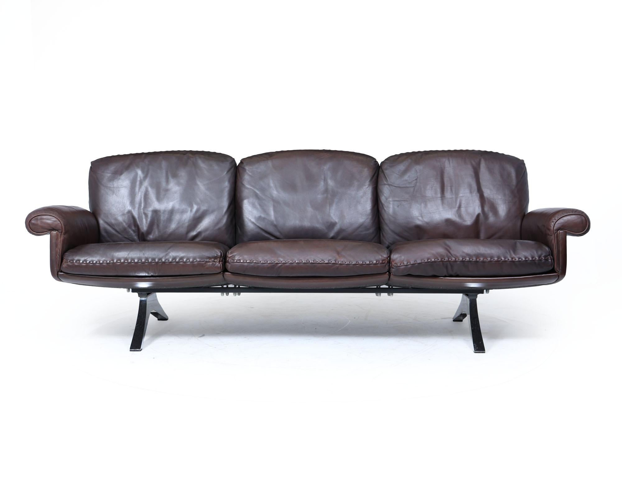 De Sede DS-31 Three-Seater Sofa in Leather, Switzerland, c.1970s (Moderne der Mitte des Jahrhunderts) im Angebot