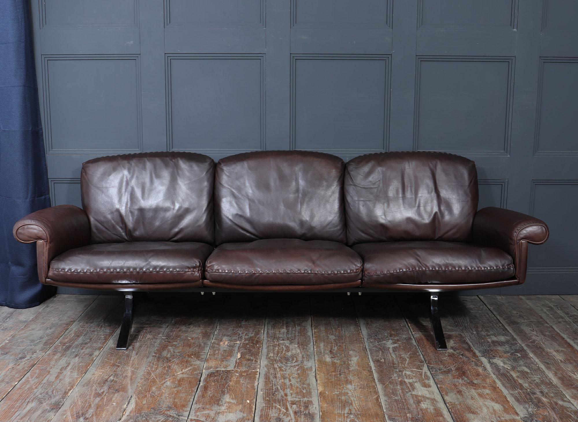 De Sede DS-31 Three-Seater Sofa in Leather, Switzerland, c.1970s (Schweizerisch) im Angebot