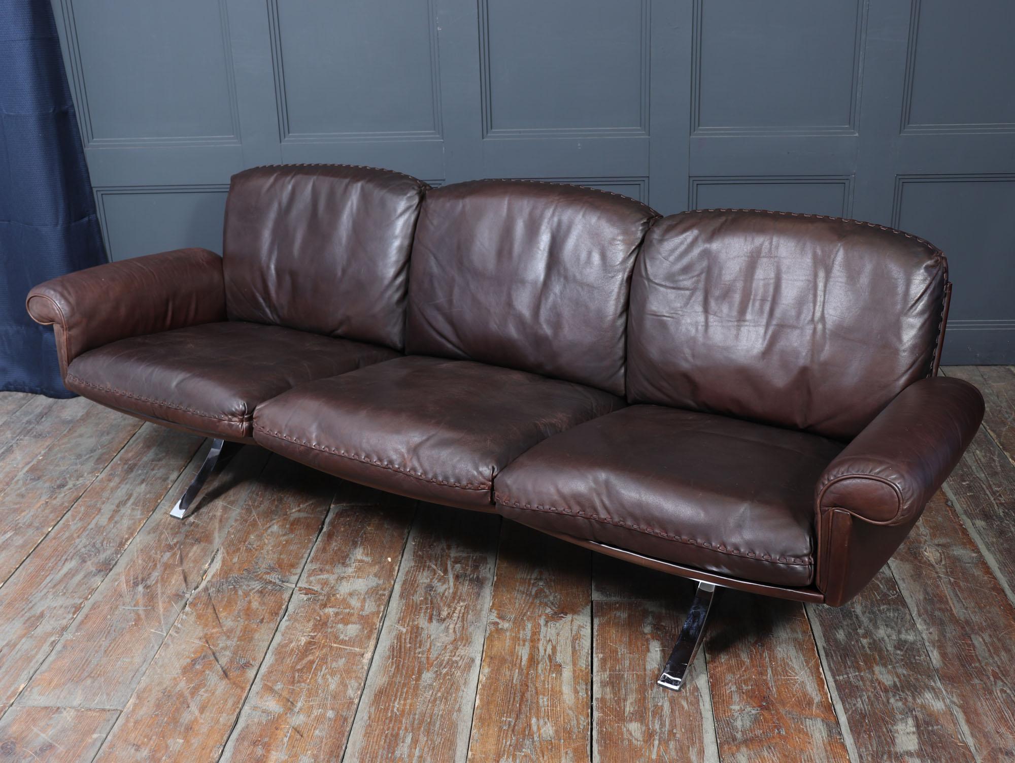 De Sede DS-31 Three-Seater Sofa in Leather, Switzerland, c.1970s (Leder) im Angebot