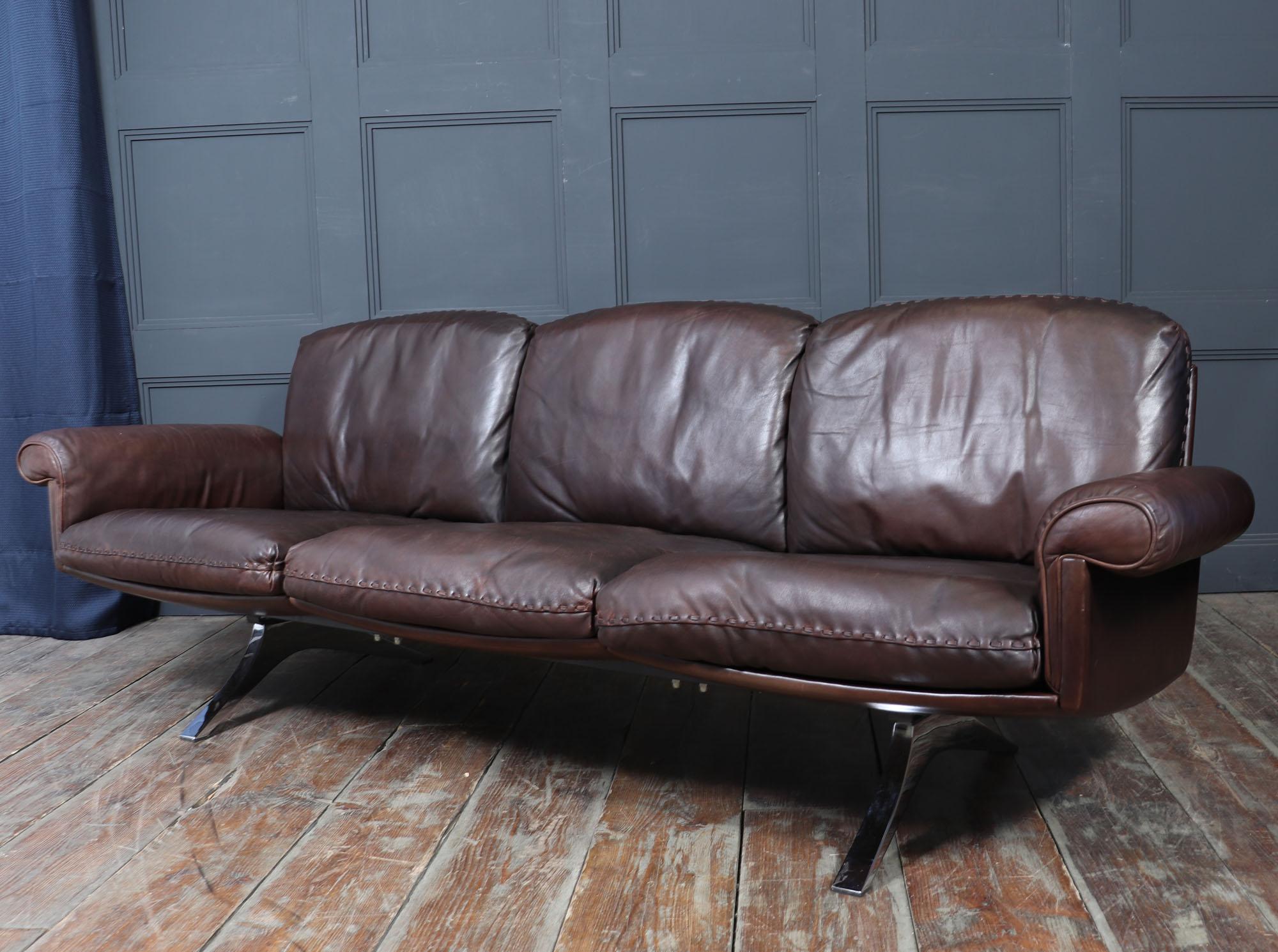 De Sede DS-31 Three-Seater Sofa in Leather, Switzerland, c.1970s im Angebot 1
