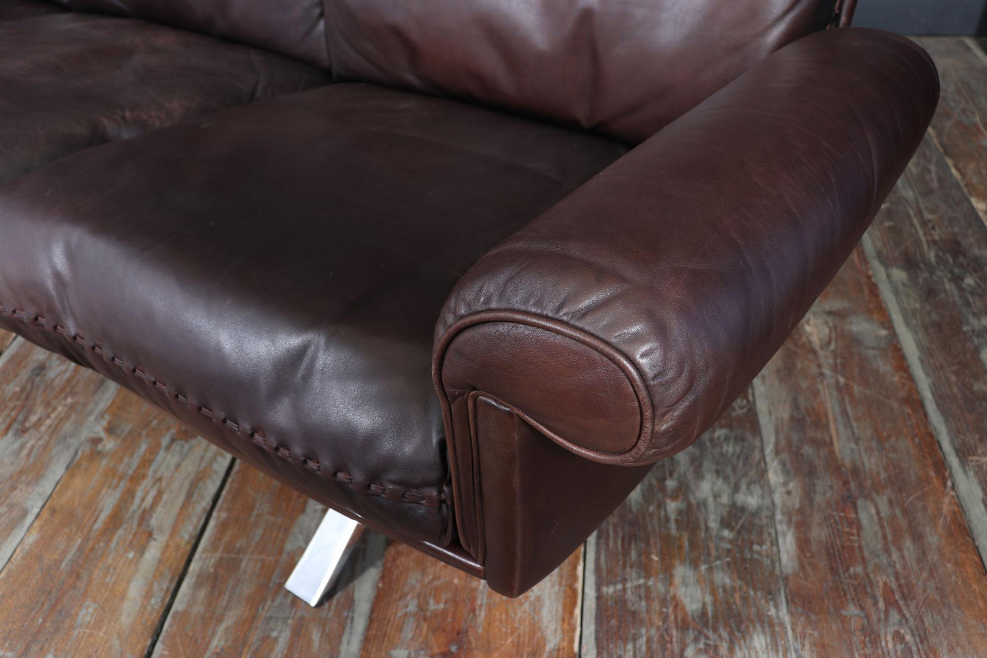 De Sede DS-31 Three-Seater Sofa in Leather, Switzerland, c.1970s im Angebot 2