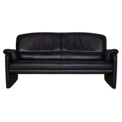 De Sede Ds 320 Leather Sofa Dark Blue Two-Seater Couch