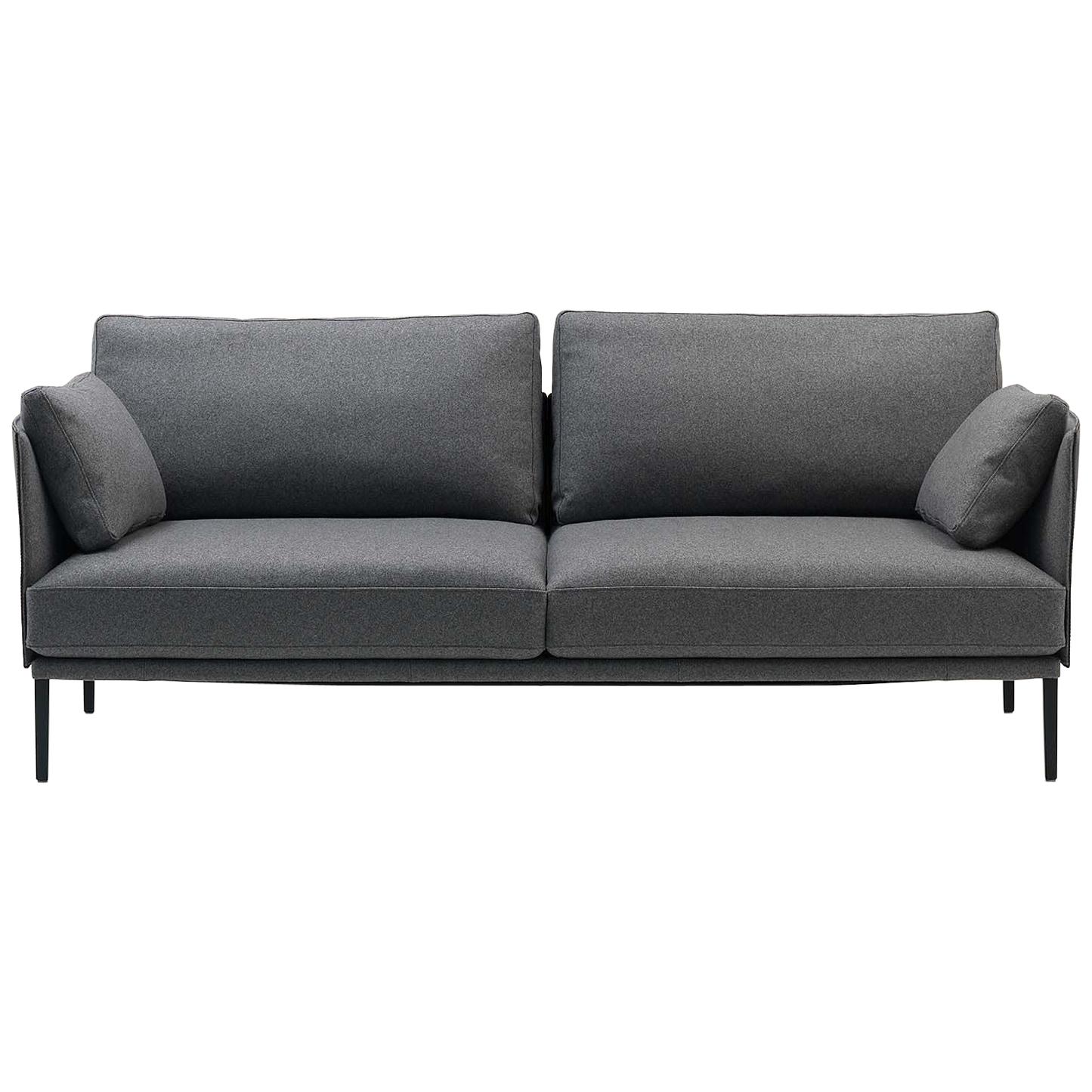De Sede DS-333 Small Two-Seat Sofa in Grey Upholstery by De Sede Design Team