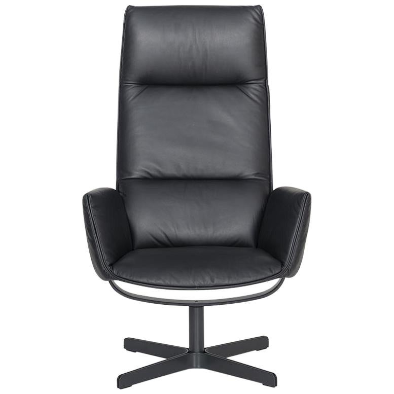 De Sede DS-344 Black Leather Armchair by De Sede Design Team