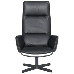 De Sede DS-344 Black Leather Armchair by De Sede Design Team