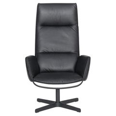 De Sede DS-344 Black Leather Armchair by De Sede Design Team