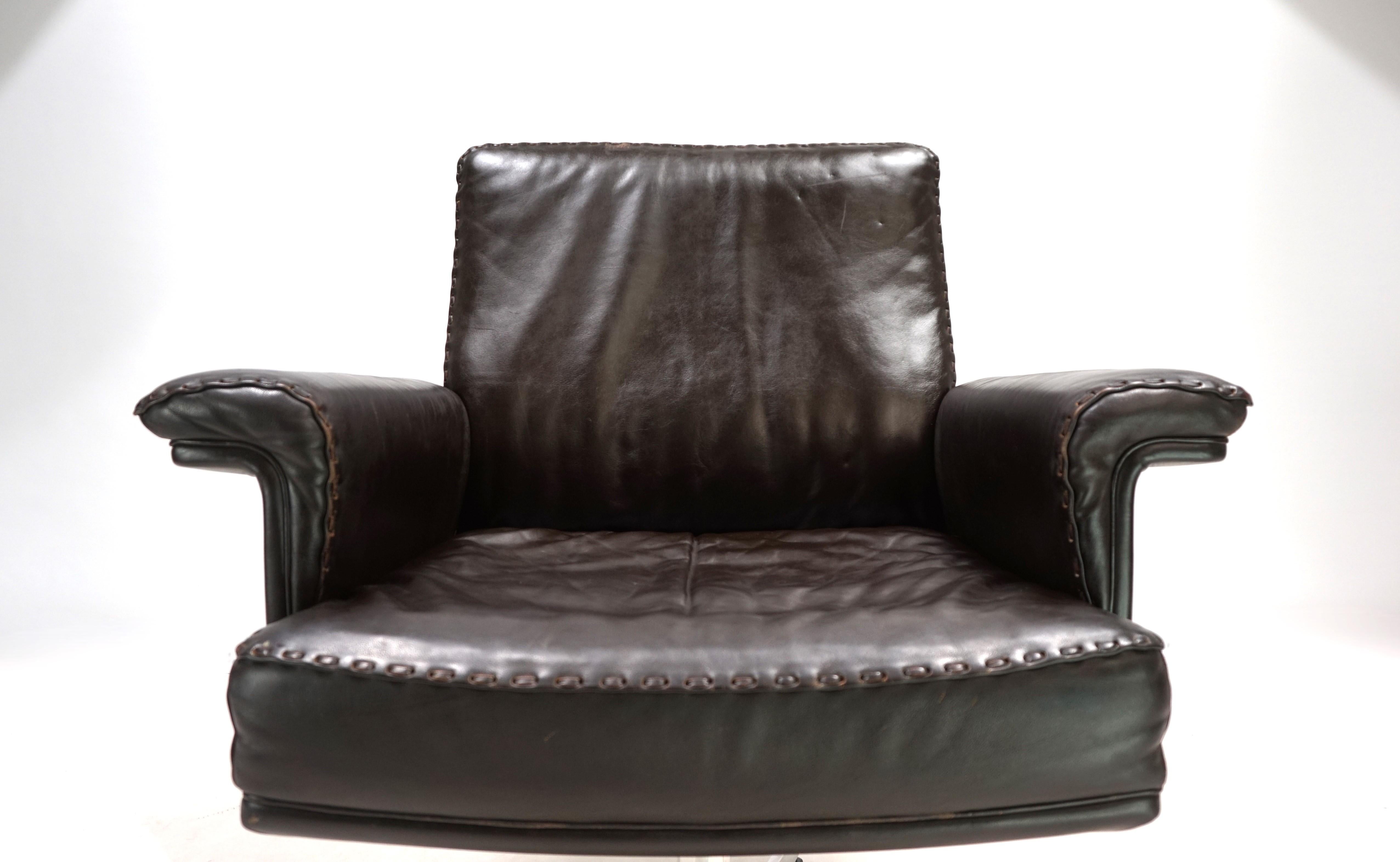 Leather De Sede DS 35 leather armchair, 1960 For Sale