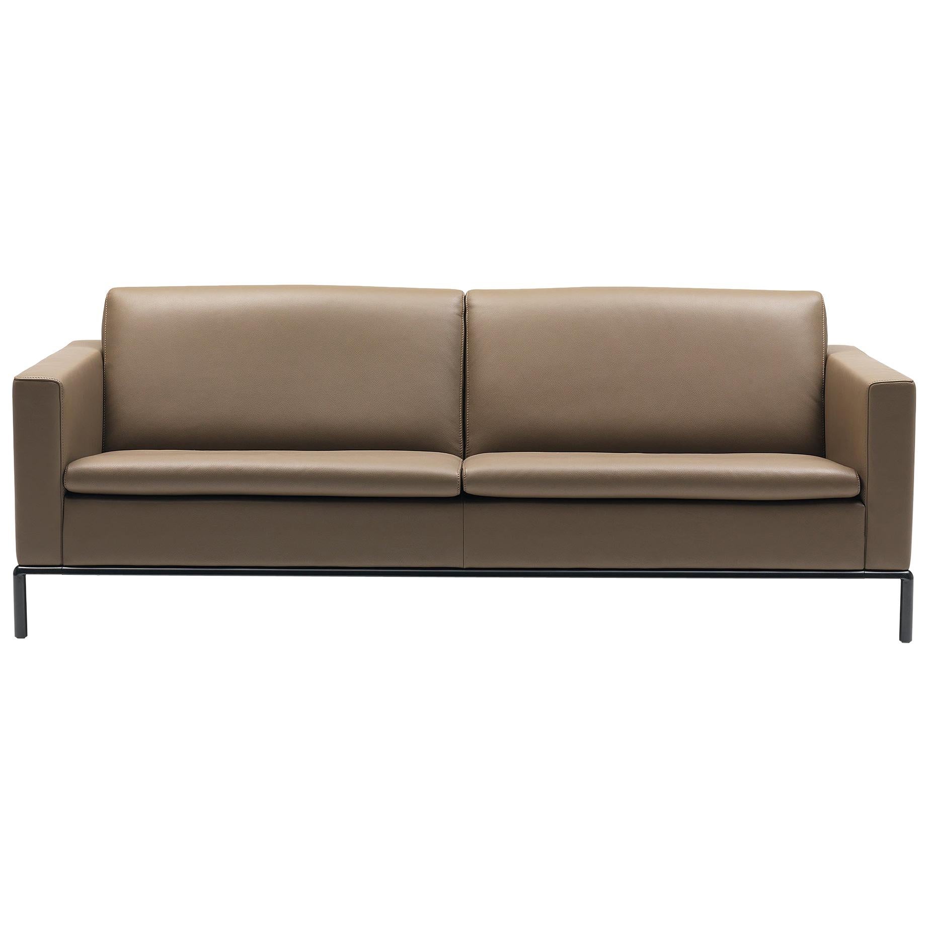 De Sede DS-4 Three-Seat Sofa in Olive Upholstery by Antonella Scarpitta For Sale