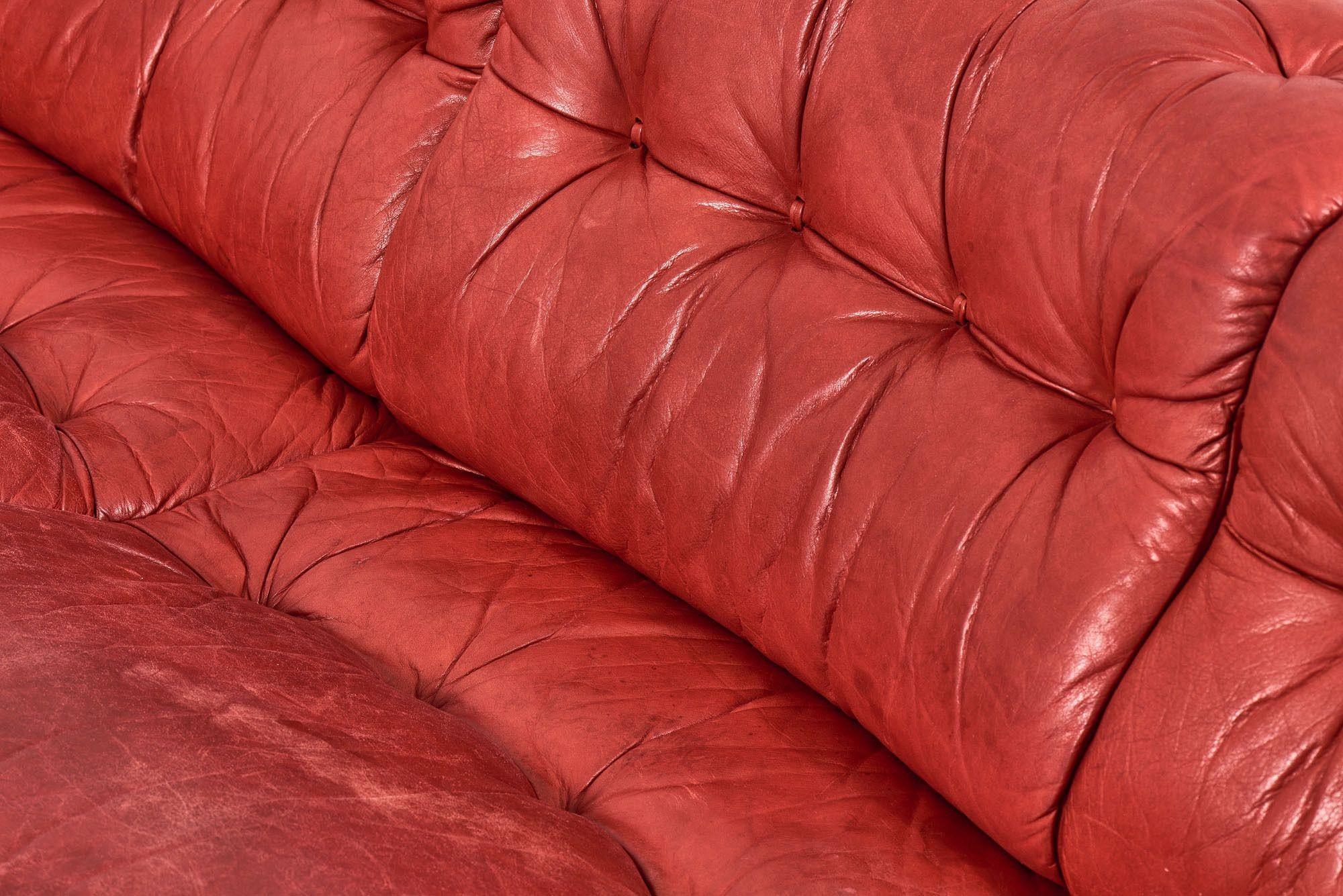 De Sede DS-40 Red Leather Sofa, 1970 3
