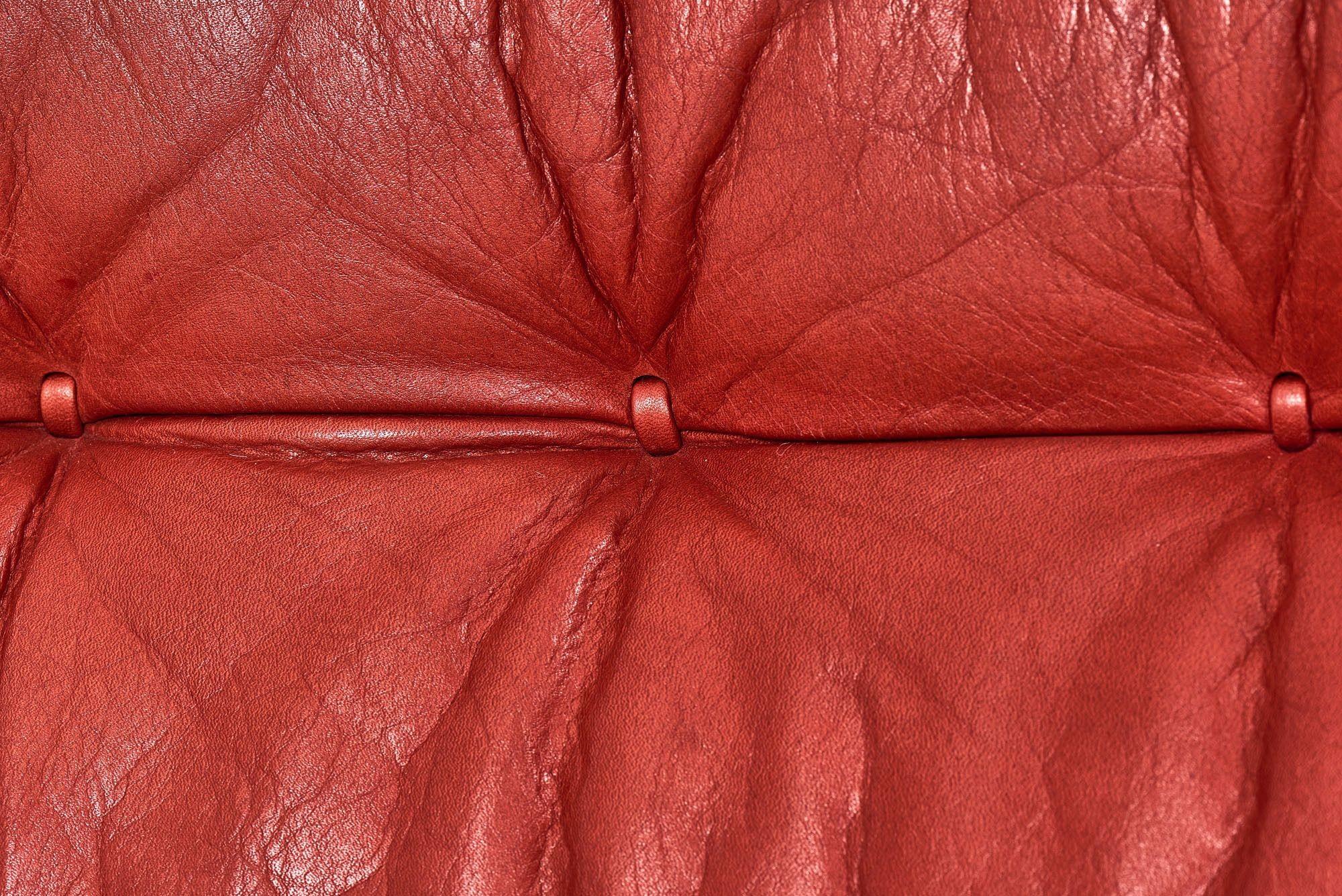 De Sede DS-40 Red Leather Sofa, 1970 4