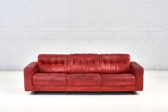 De Sede DS-40 Red Leather Sofa, 1970