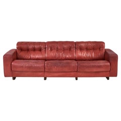 De Sede DS-40 Red Leather Sofa, 1970