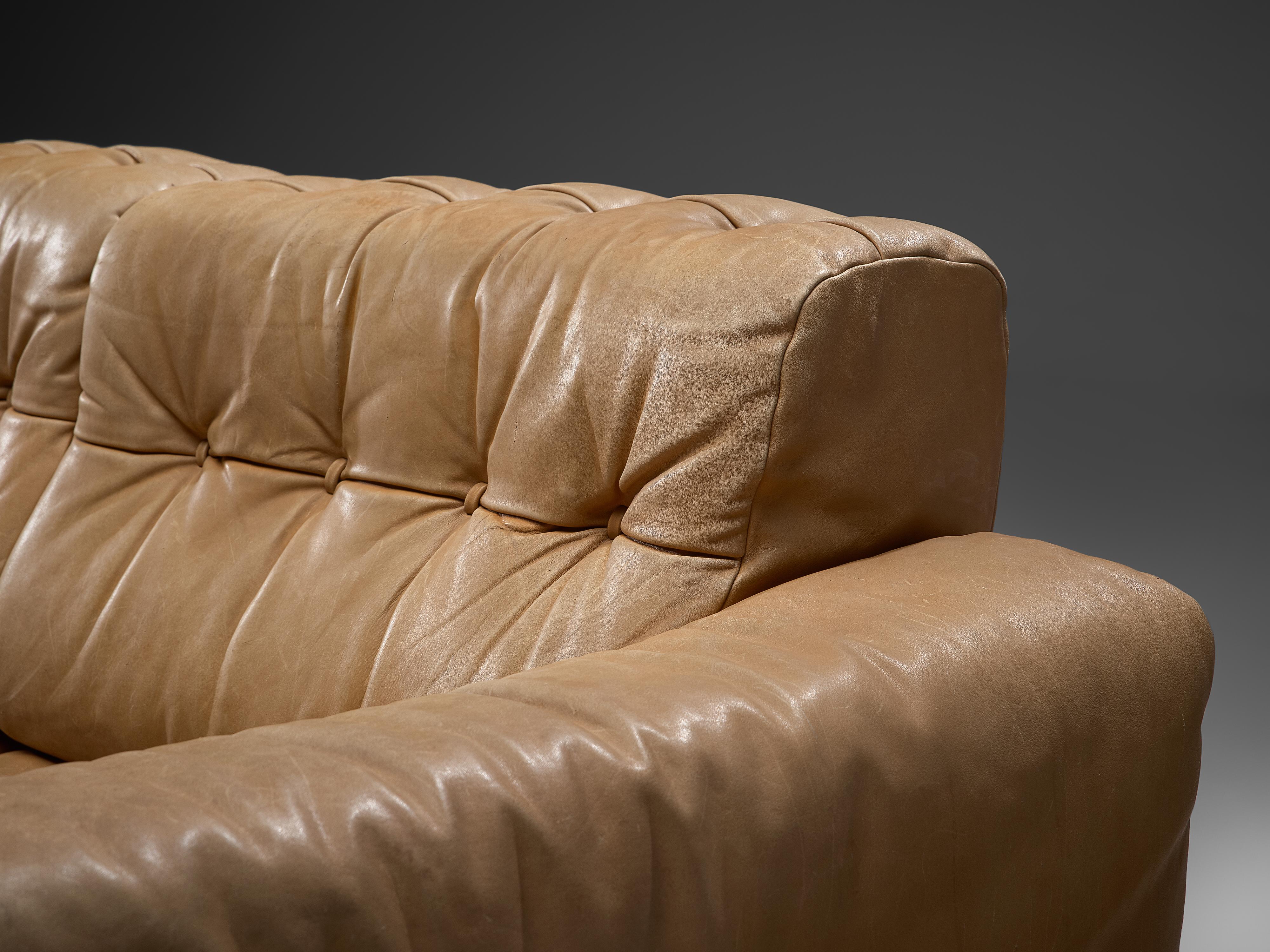 Late 20th Century De Sede 'DS-40' Three-Seat Sofa in Cognac Leather