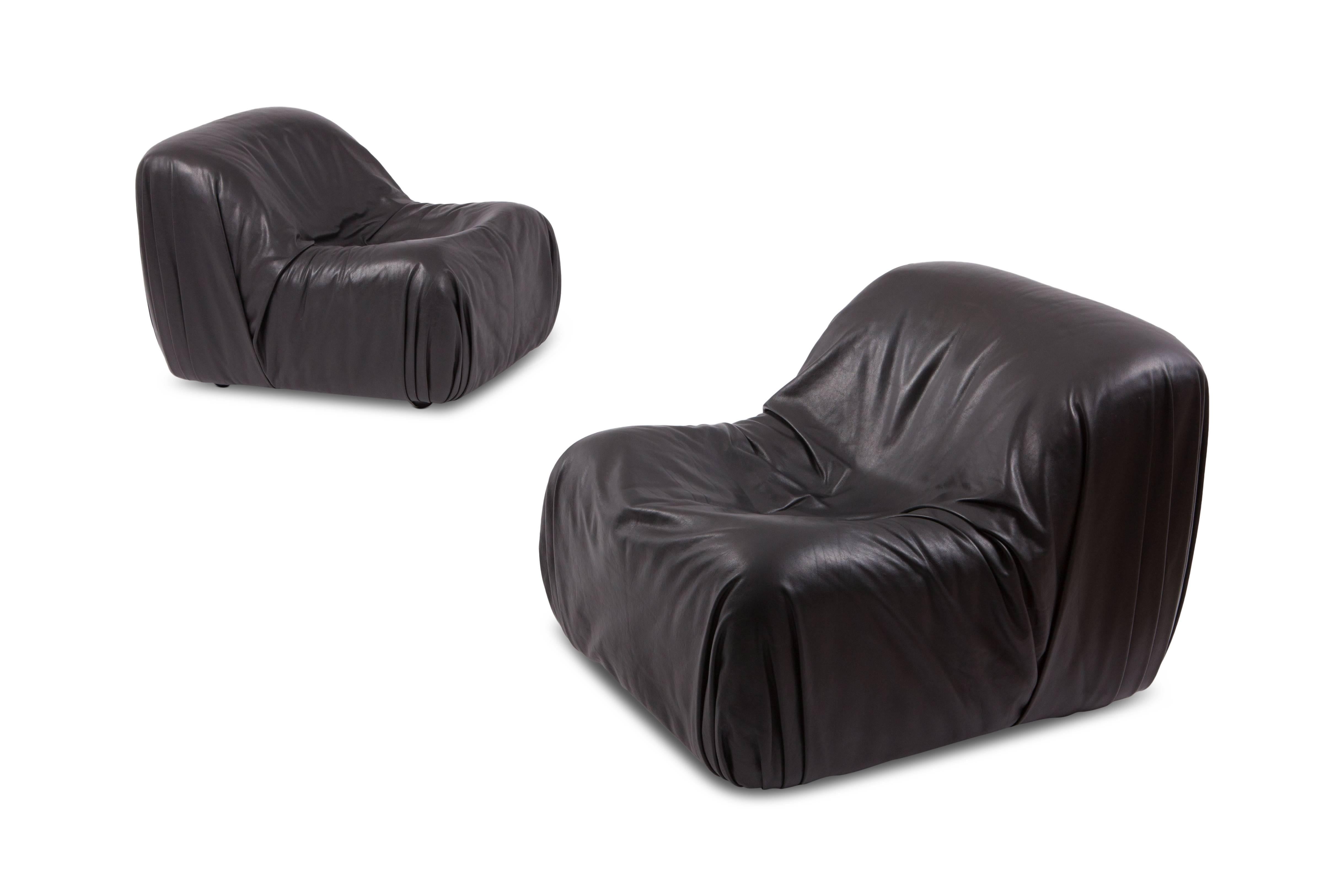 Swiss De Sede DS 41 Lounge Chair in High Quality Black Leather