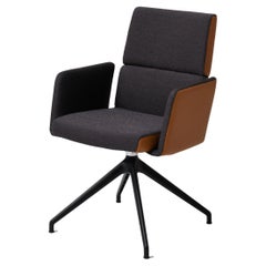 De Sede DS-414 Star Base Armchair in Ebony Upholstery by De Sede Design Team