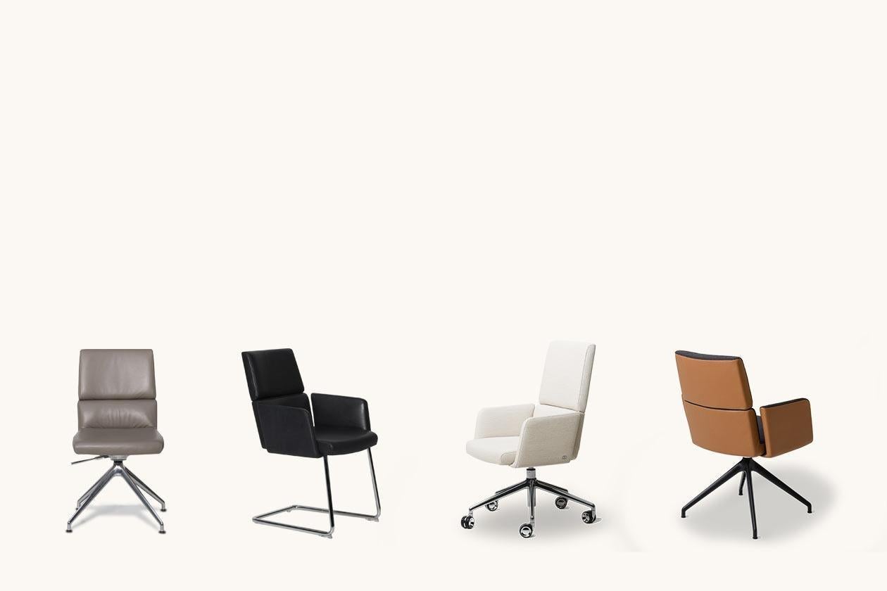 De Sede DS-414 Sessel mit drehbarem Untergestell und weißer Polsterung von De Sede Design Team (Moderne) im Angebot