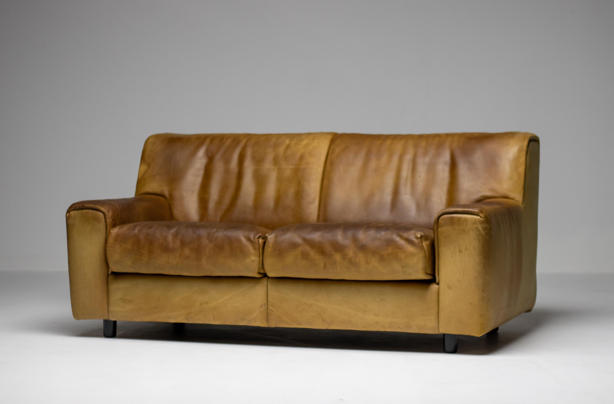 De Sede DS-42 Buffalo Leather Two-Seat Sofa 8